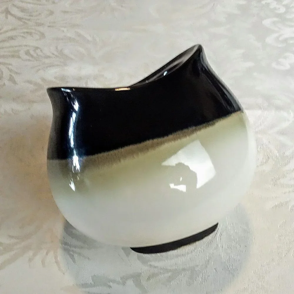 Sango Nova Black Ceramic Sugar Bowl